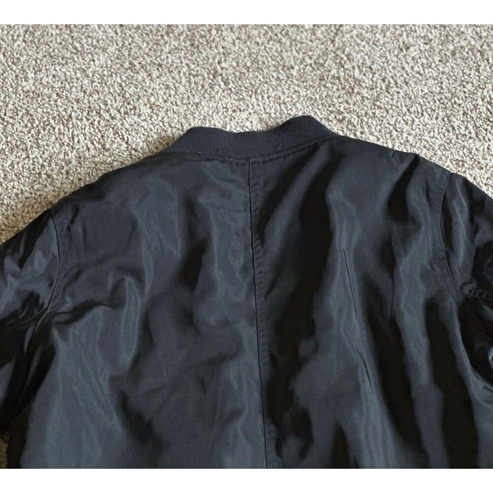 Kendall & Kylie Black Bomber Jacket with Zip Pockets Size M - Picture 10 of 16